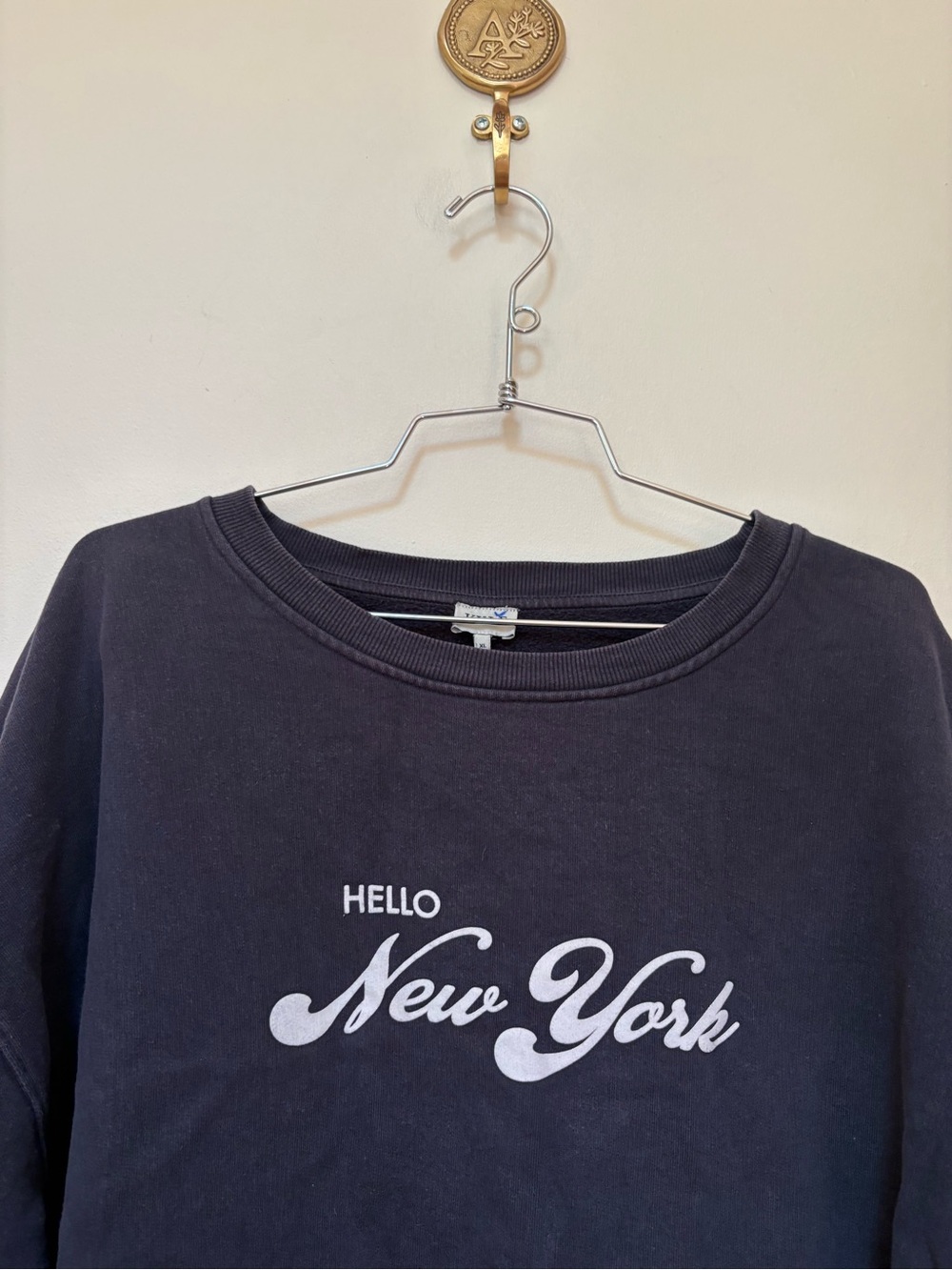 Kule The Oversized Hello New York Crewneck Sweatshirt Size XL - Picture 5 of 11